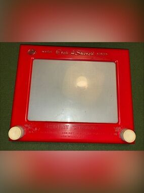 Vintage Red Etch A Sketch Style Drawing Toy by Ohio Art